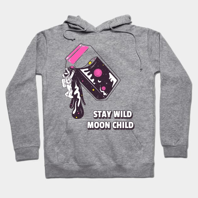 Stay Wild Moon Child Hoodie by Diverse Tapestry